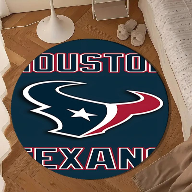 basketball Texans Logo Round mat, Anti-slip Circle Carpet Chair rug For livingroom,Bedroom, doormat home decor Gift Christmas Gifts