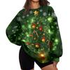 Women's Trendy Christmas Print Crewneck Sweatshirt Lightweight Casual Pullover Top