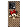 Phone Case - MANIACASE - Xiaomi Redmi Note 13 5G - TPU Silicone - Black - Minnie Gucci Pattern