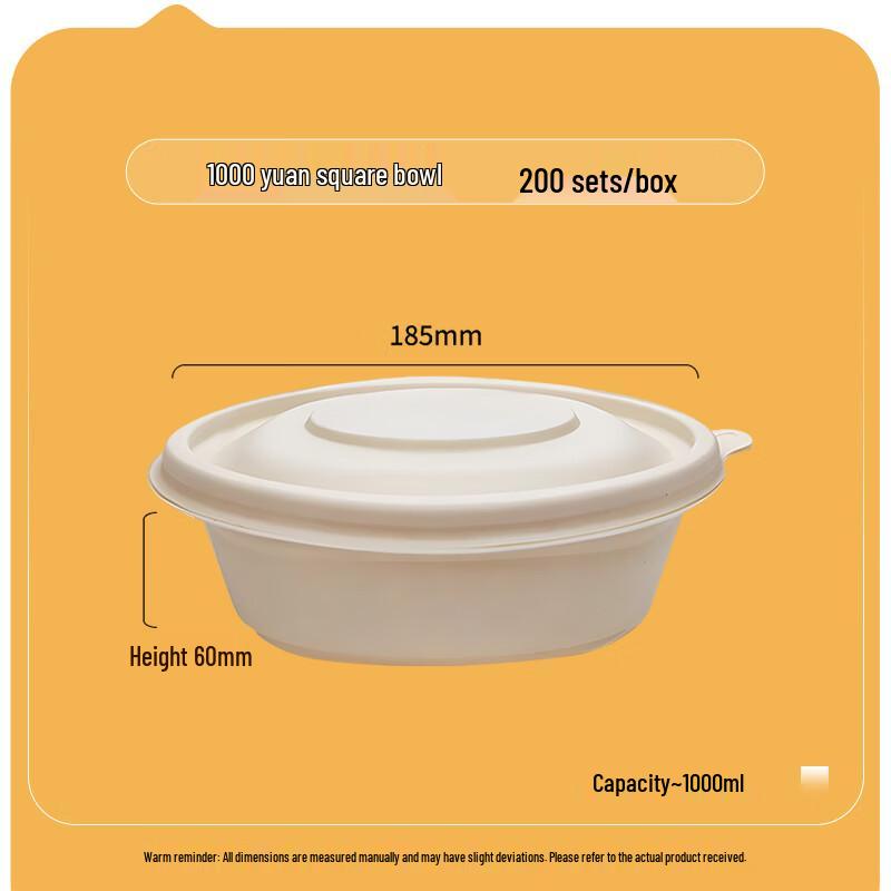 Biodegradable Corn Starch Disposable Food Containers