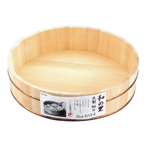 Pearl Metal Wa no Sato Wooden Rice Bowl, 36cm, Holds 7 Cups (C-2963)
