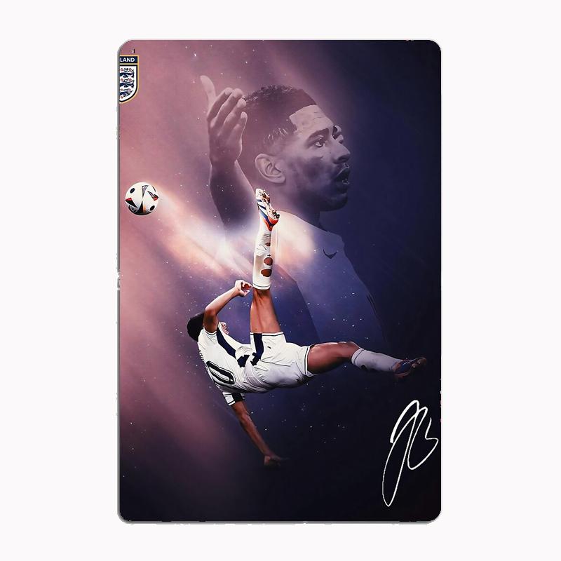 Jude Bellingham Fußball Sport Player Poster Metall Zeichen Poster Garage Zimmer Kino Wohnzimmer Custom Zinn Vintage Wohnkultur