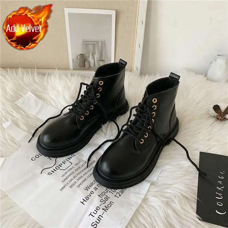 Fashion Booties Large Size Warm Flat Female Short Shoes Round Toe Boot Designer Luxury Fashion 2024 Chic and Elegant Women's Ankle Boots