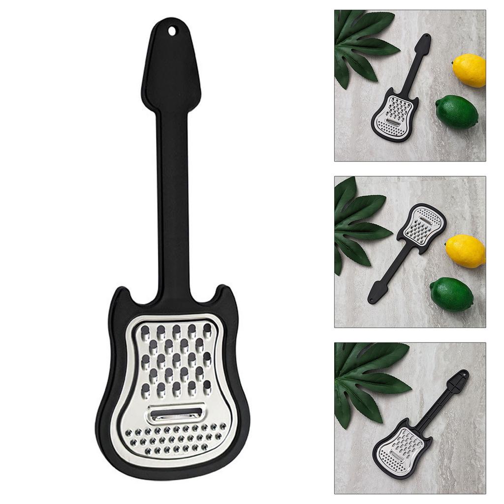 Creative Guitar Shape Sturdy Stainless Steel Cheese and Food Grater with Ergonomic Handle Designs for Easy Use