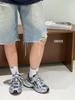 2025 Tide Fried Street~ Leather retro old platform dad shoes women's lightweight breathable mesh sports and leisure shoes