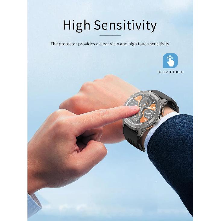 [3 Pack] Compatible for KOSPET Tank T3 Smart Watch Tempered Glass Screen Protector, 9H Hardness, Anti-Scratch, Anti-Fingerprint, Anti-Bubble Easy