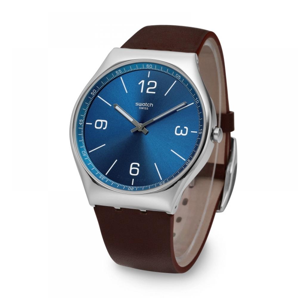 SWatch SS07S101 Skin Irony Skinwind Men S Leather Watch