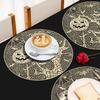Nordischer Hohl-PVC-Platzset Halloween-Kürbis-Dekoration Westlicher Stil Matte Wärmeisolierung und Rutschfestigkeit Esstischmatte