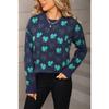 Autumn and Winter New Style Sweaters, Large Jacquard Knit Women's Autumn Street Fashion Knitted Sweater, Round Neck Top
