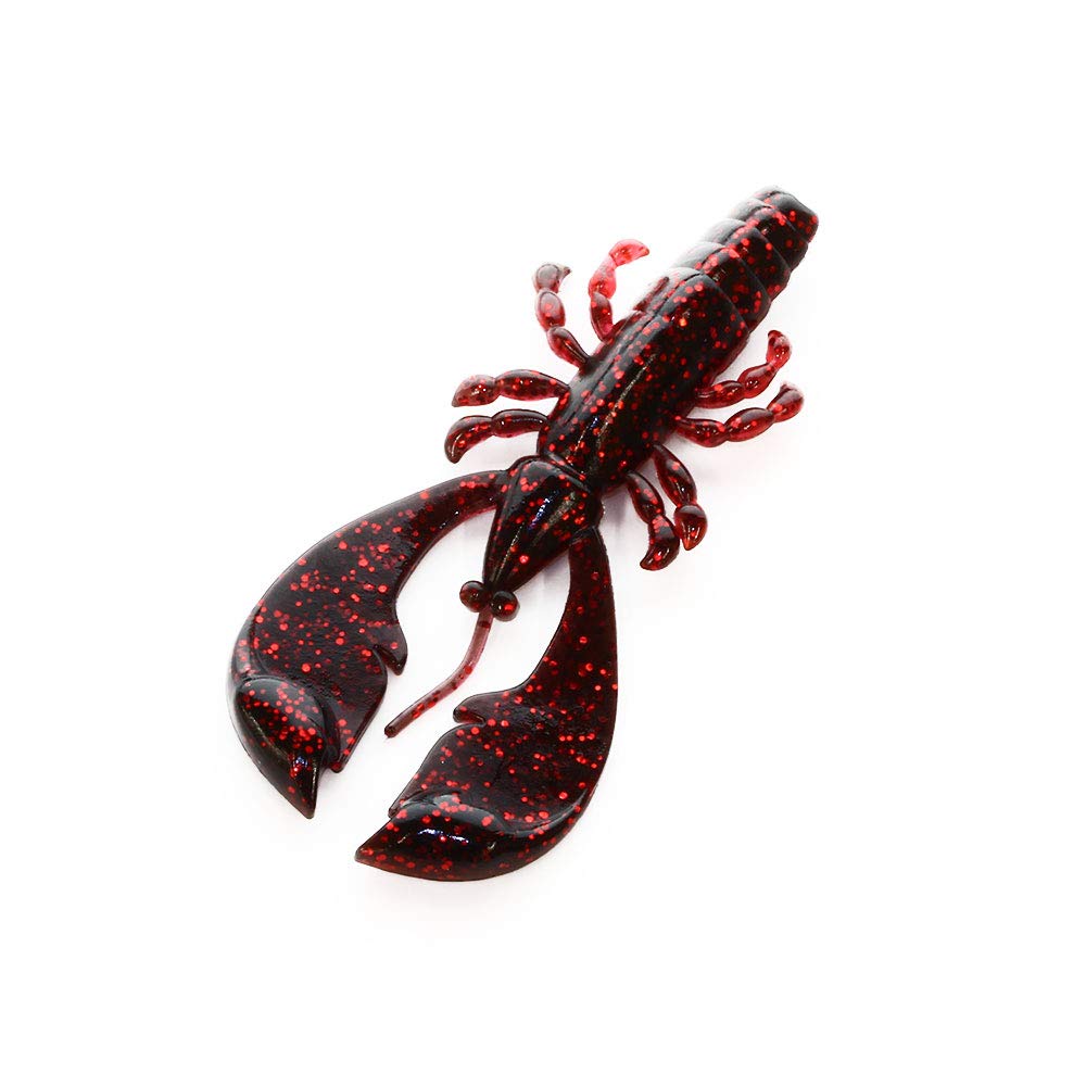 Arukazik Japan Worm Fan Claw 3.4 inch #206 Black/Red 27844 3.4 inch