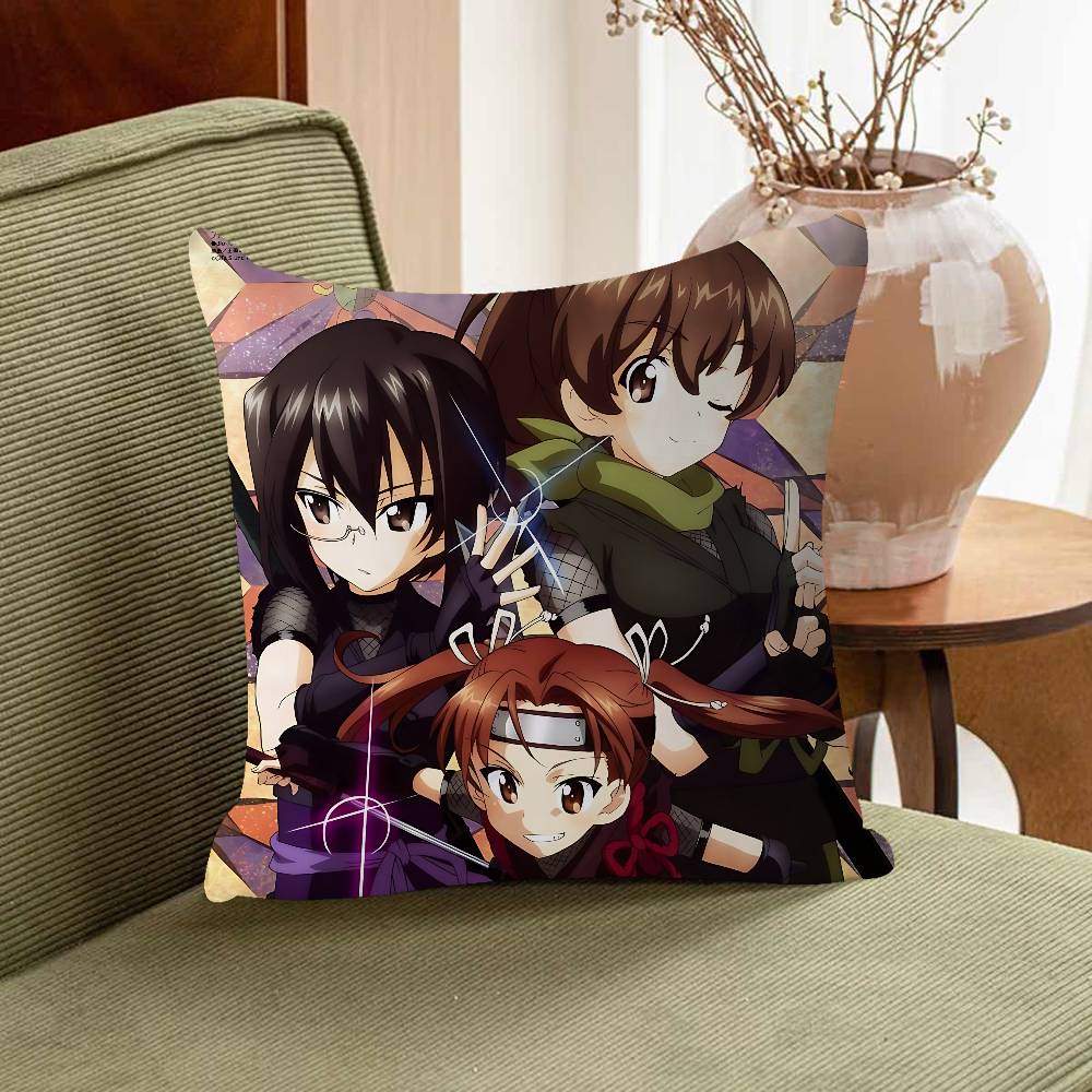 Girls Und Panzer Das Finale Cover With Short Plush Print For Living Room Sofa Decoration Cushion Cover Pillow Covers