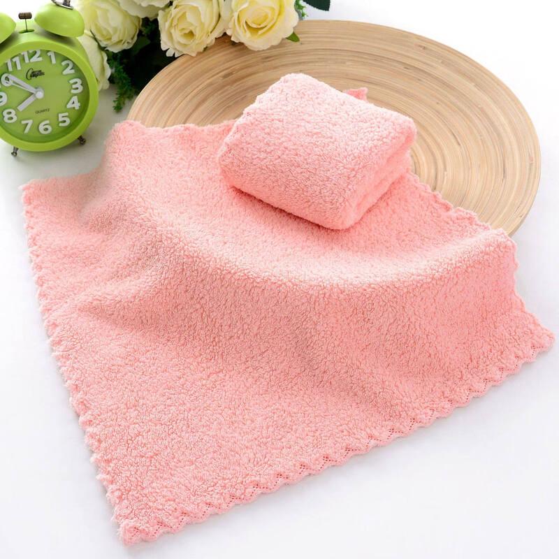 LIEI 8-Pack Coral Fleece Square Towels