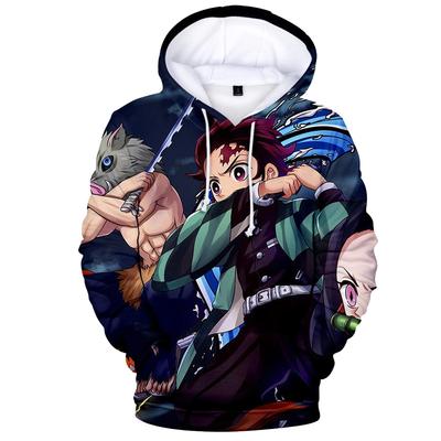 Kimetsu No Yaiba Demon Slayer Ανδρικά και Γυναικεία Φούτερ με 3D Εκτύπωση Casual Παιδικές Κουκούλες για Αγόρια Κορίτσια Πουλόβερ Anime Παλτό