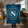 1PC Napoli Print Flannel Blanket, High quality Comfortable for All Seasons, Home Decor, Warmth and Comfort, Perfect for Christmas Gifts