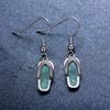 Summer Beach Women Rhinestone Flip Flops Pendant Hook Earrings Jewelry Gift