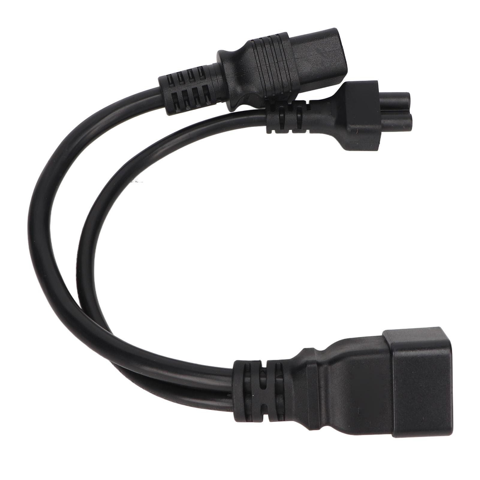 

Кабель-розгалужувач IEC320 C20 Штекер до C5 C19 Розетка 20A 125V 16A 250V 1 вхід 2 виходи Корпус ПВХ IEC320 Y-розгалужувач 1.05 фута