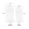 Milk Carton Water Bottle Clear Square Milk Bottles Plastic Leak Proof Cup 1000ml, Reusable Transparent Milk Cardboard Water Bottle