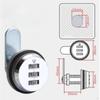 Combination Locks Bright Chrome Zinc Alloy Password Coded Lock Durable Construction 30mm