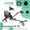 RCB Hoverkart Zubehör für Selbstbalancierendes Gyropod - Verstellbarer Karting-Sitz (20kg Min-100kg Max) - Schwarz