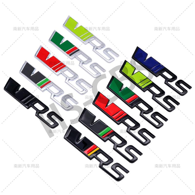 Metal 3D VRS Badge Car Front Grill Emblem VRS Rear Trunk JGHJ6 Decal Stickers For Fabia Octavia Rapid Superb Yeti Karoq Vision Kodiaq