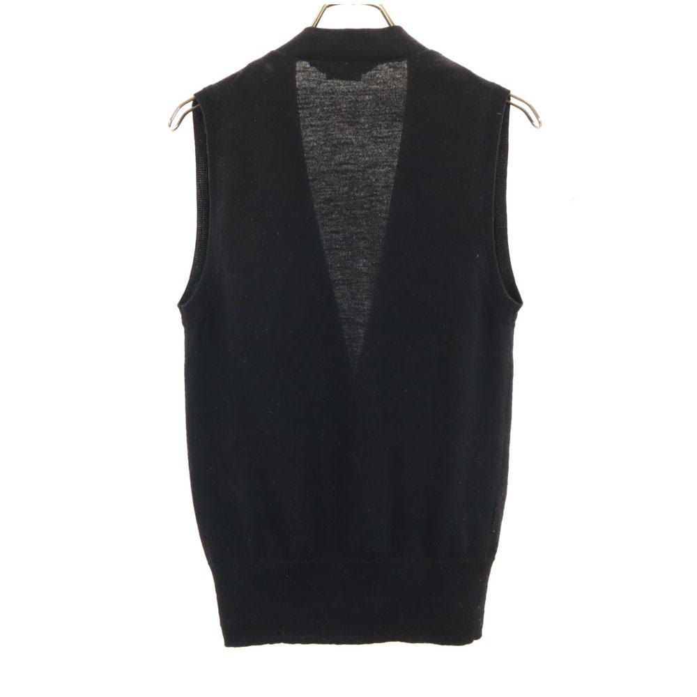 BCBGMAXAZRIA V Neck Knit Vest S Black Women Used