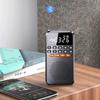 Mini Senior Friendly FM Radio 5.0 Rechargeable LED Display with Flashlight and Clock for Seniors