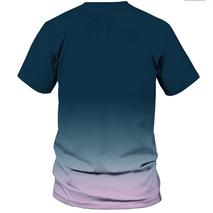 Gradient Letters Crew Neck Short Sleeve Alphabet Print T-Shirt Casual Weekend Wear for Men and Teens Vacation Resorts Spring/Summer/Fall