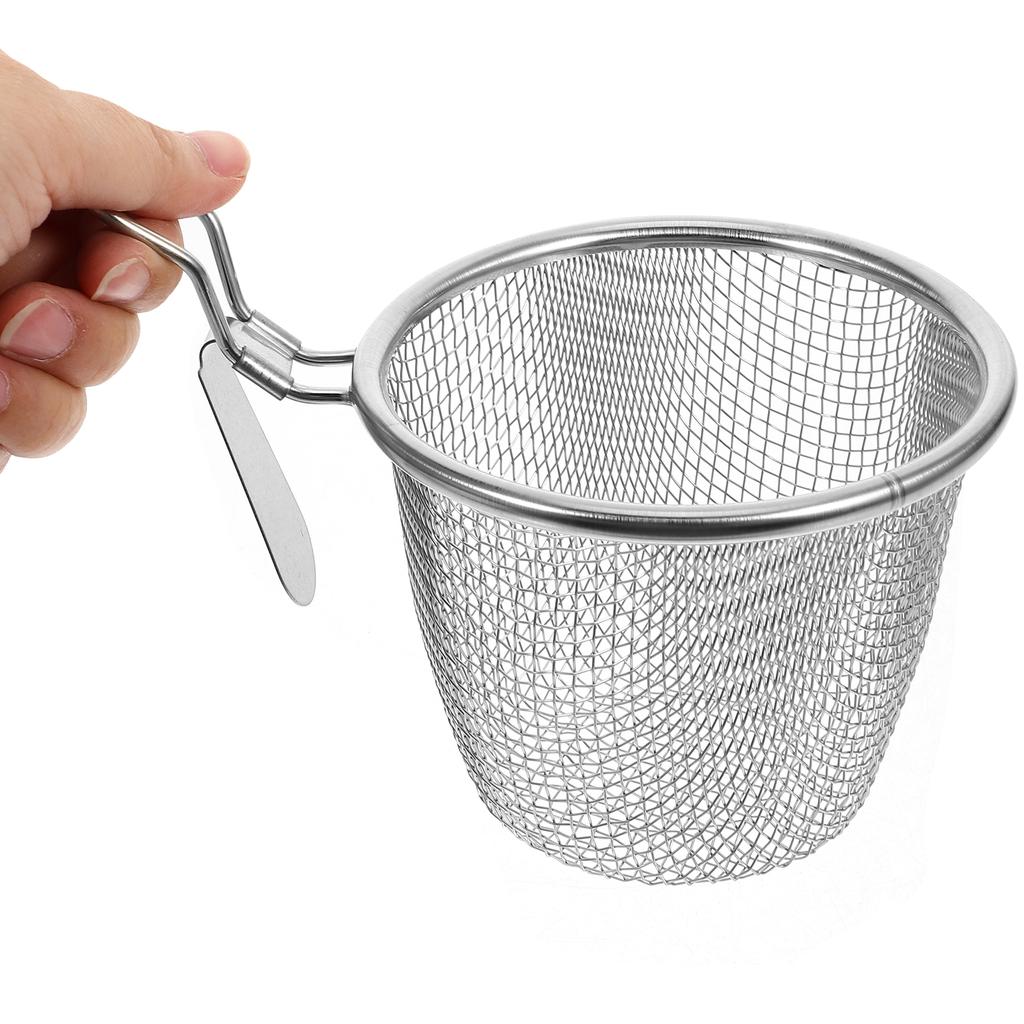 Stainless Steel Colander Cooking Accessory Mesh Strainer Convenient Household Pasta Basket Multi-function Noodle Wicker