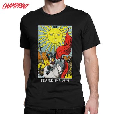 Praise The Sun Tarot Dark Souls Camisetas Masculinas Camisetas Vintage Manga Curta Gola O Camisetas 100% Algodão Roupas Únicas