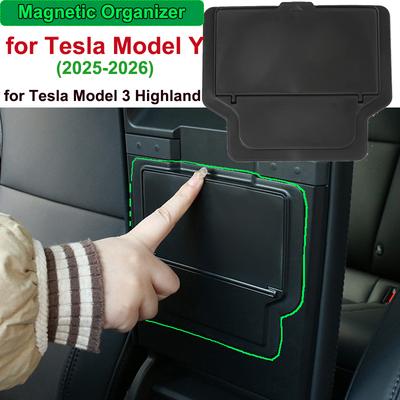 For Tesla Model YL 2026 Accessories Armrest Box Hidden Storage Box New M3 Model Y Standard Juniper Center Console Organizer Case