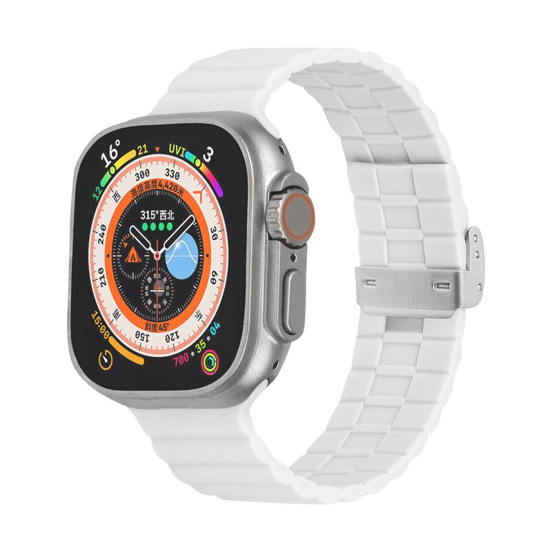 Watchband Return Clip Silicone Strap For iWatch Band 49mm 45mm 41mm 44mm 40mm 42mm 38mm 45 Mm Watch Band for iWatch Series 8 7 3 4 5 6 Se