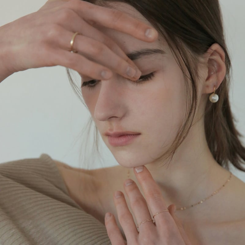 Modernlike 14k Gold-filled Silver Pearl Hoop Earrings