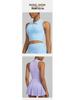 Juman Damen Tennis-Weste mit Front-Reißverschluss und integrierten Polstern - Sport-BH für Yoga & Fitness