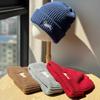 Autumn and Winter Korean Version Street Versatile Three-dimensional Letter Embroidery Warm Knitted Hat Ear Protection Cold Hat for Men