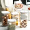 Clear Plastic Sealed Food Container Kitchen Dry Goods Storage Jar With Secure Lid For Freshnesses Preservation