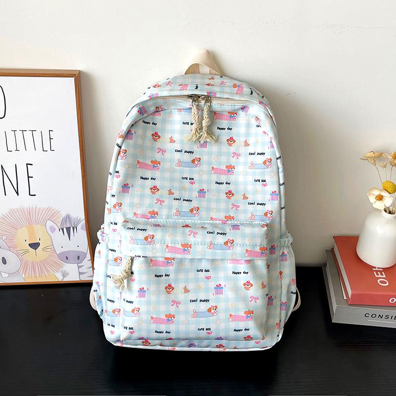 

Рюкзак Студентка колледжа маленький свежий цветочный школьный рюкзак Ученик средней школы школьный рюкзак Нежный рюкзак синий