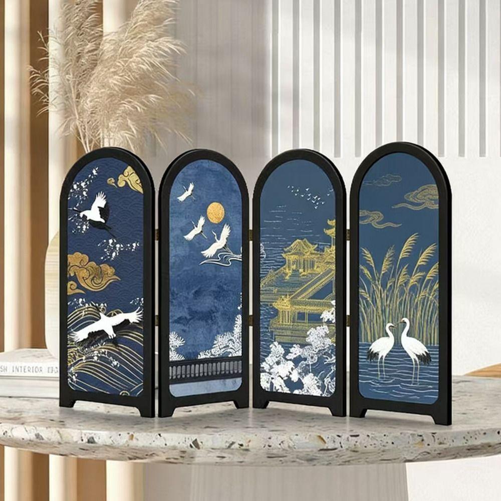 Chinese Retro Dollhouse Partition Screen Desktop Scene Layout Model  Study Room Use