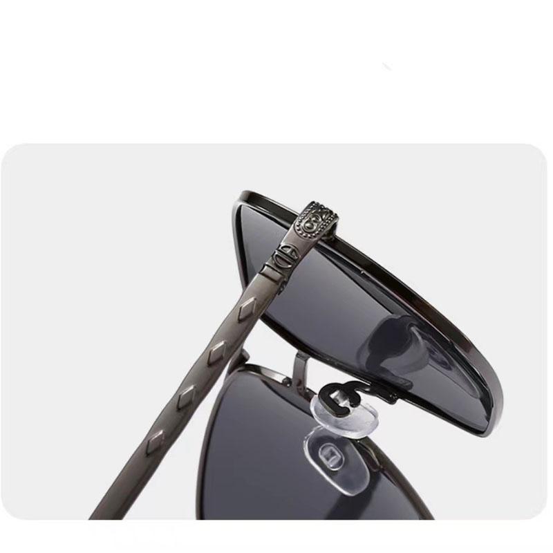 New Small Frame Square Sunglasses Men'S Polarized Metal Fashion Sun Glasses Men'S Outdoor Driving Eyewear Uv400