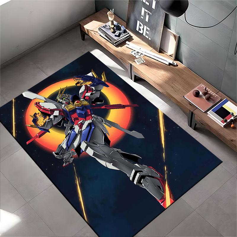 Robot Warrior with Fiery Halo Suitable As a Non-slip Mat for the Living Room or Bedroom Sofa
