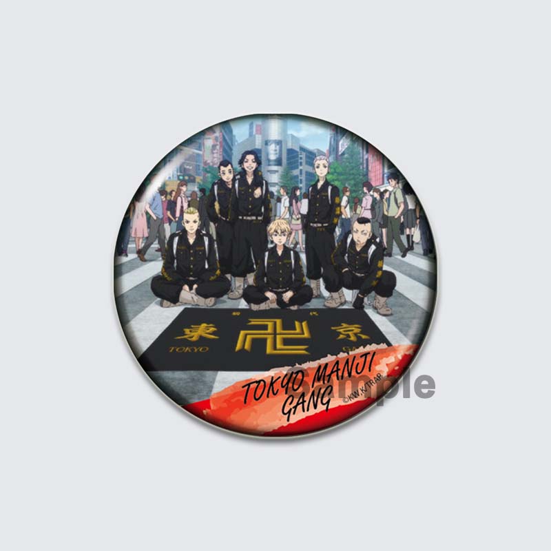 

32/44/58 мм Tokyo Revengers Tinplate Pin Круглые мультяшные броши для рюкзака Одежда Аксессуары Аниме Коллекция Значки Шляпы Украшения Подарки 32mm