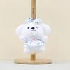 Plush Bowknot Dog Keychain Toy Pendant Stuffed Doll Cartoon Bag Decorations