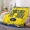 Couverture en Flanelle Imprimée Maccabi Tel-Aviv FC Haute Qualité Chaude Confortable Couverture pour Toutes les Saisons Parfaite pour les Cadeaux Décoration Intérieure