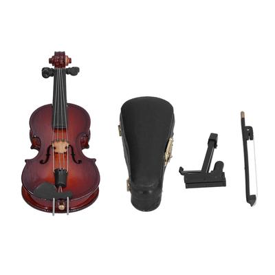 Violin Model Mini Exquisite Musical Instrument Decorative Handicraft Ornament for Home Office
