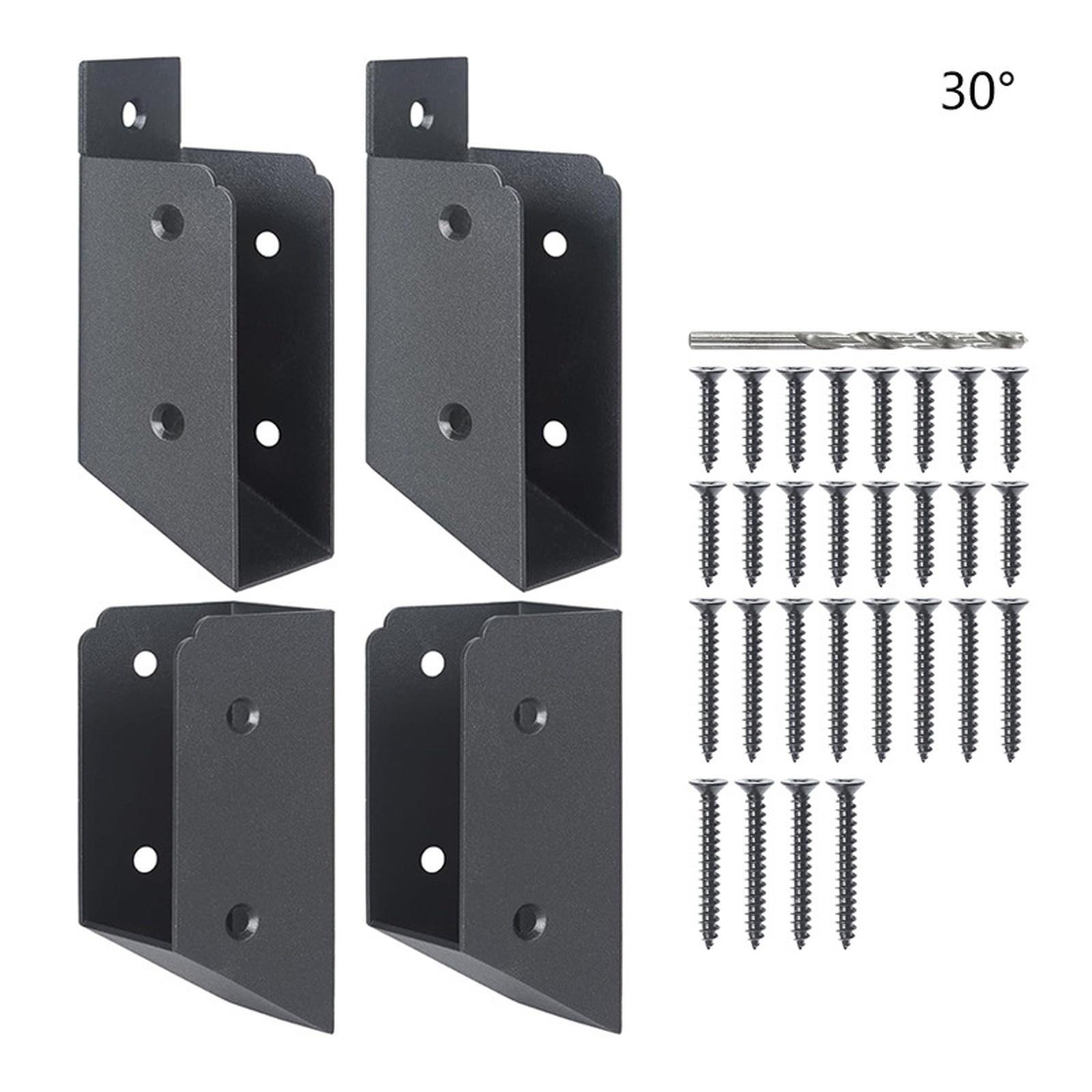 

L74A Stainless Steel 2 4Inch (Actually 1 ½ 3 ½Inch ) Railing Connector,for Railing, Handrail, Barn and Beam End,B one size чёрный