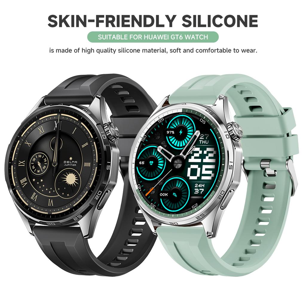 22MM Silicone Band for Huawei Watch GT6 Elastic Sport Strap for Huawei Band GT6 Smartwatch Bracelet Replacement Accessories