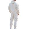 Mens Warm Thick Multiple Pockets Hooded Sweatshirt And Cuffed Sweatpants Two Piece Sports Set