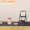 Step Stool Ladder 2-Steps Ladder Stool with Handrails Automatic Locking Step Ladder Noise-Free for Living Room Restrooms Sheds