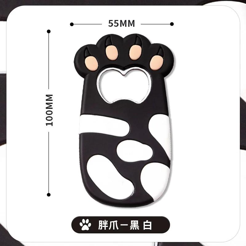 New Fat Cat Claw Bottle Openers Cartoon Figure Magnetic Sucking Claw Beer Opener Soft Glue PVC Screwdriver Refrigerator Stickers