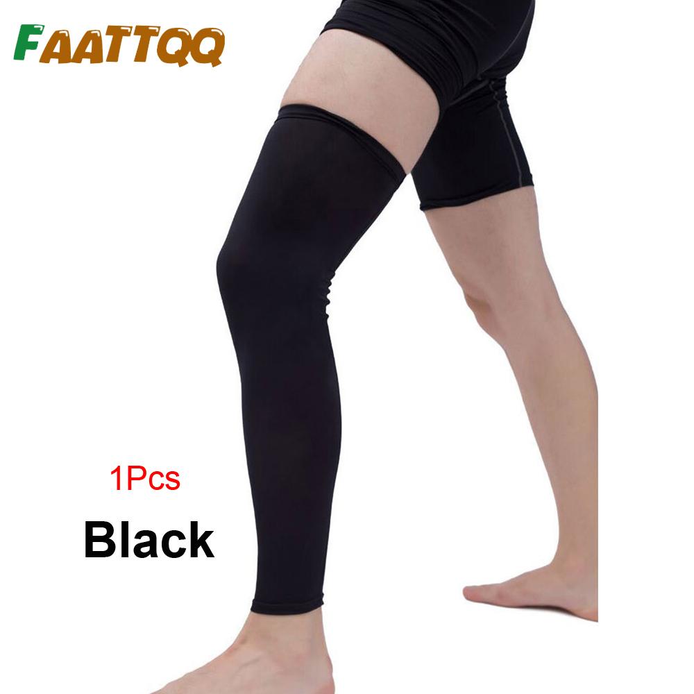 

1Pcs Sports Full Leg Compression Sleeves Leg Sleeve Knee Sleeves Protect Leg, for Man Women Running Basketball Cycling Football L