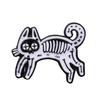 Talos Unisex Retro Vogel Katze Skelett Emaille Brosche Anstecker Jeansjacke Kragenabzeichen
